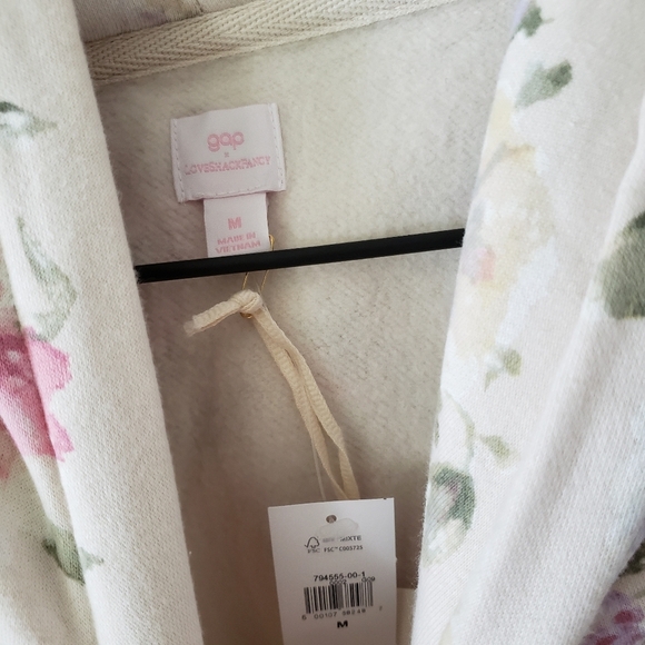 GAP X LOVESHACKFANCY FLORAL CROPPED HOODIE SIZE M - Picture 5 of 5